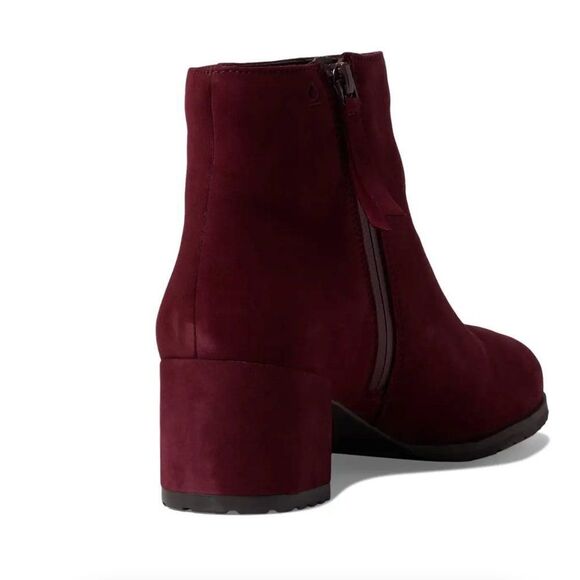 Naturalizer Bay Waterproof Bootie in Cabernet Sauvignon Suede (Wide) - Picture 4 of 13